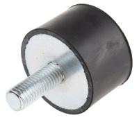 162-3248 RS PRO M10 Anti Vibration Mount, Male Buffer Foot with 108kg Compression Load