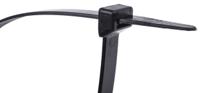 811-1745 RS PRO Cable Tie, Flame Retardant, 480mm x 12.7 mm, Black Nylon, Pk-50