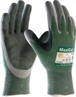 34-450lp-09 ATG Maxicut Green, Grey Polyester Work Gloves, Size 9, NBR Coating