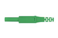 sfk-30-s-ni-ok-gn Schutzinger Green Male Banana Plug, 4 mm Connector, Screw Termination, 32A, 1000V, Nickel Plating