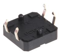 b3f-5000 Omron Blue Plunger Tactile Switch, SPST 50 mA @ 24 V dc 0.8mm Through Hole