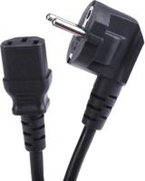 123-0958 RS PRO Straight IEC C13 Socket to Right Angle CEE 7/7 Plug Power Cord, 2m