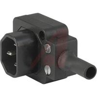 43000401 Schurter C14 Right Angle Cable Mount IEC Connector Male, 10A, 250 V