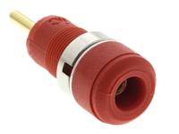 659194-22 Staubli Red Female Banana Socket, 2mm Connector, 10A, 600V, Gold Plating