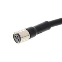 xs3f-m8pur3s2m Omron Female 3 way M8 to Free End Sensor Actuator Cable, 2 m
