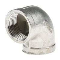 499-2969 RS PRO Stainless Steel Pipe Fitting, 90° Circular Elbow, Female G 3/4in x Female G 3/4in