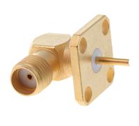 r125654000 Radiall, Jack Flange Mount SMA Connector, 50Ω, Solder Termination, Right Angle Body