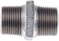 770280205 Georg Fischer Galvanised Malleable Iron Fitting Hexagon Nipple, Male BSPT 3/4in to Male BSPT 3/4in