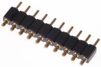 811-s1-010-10-015101 Preci-Dip 811 Series Straight Through Hole Spring Loaded Connector, 10 Contact(s), 2.54 mm Pitch, 1 Row, Shrouded