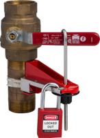 121540 Brady Red 1-Lock Metal Ball Valve Lockout, 7.14mm Shackle, 50.8mm Attachment