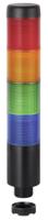 69925075 Werma Kompakt 37 Series Blue, Green, Red, Yellow Buzzer Signal Tower, 4 Lights, 24 V