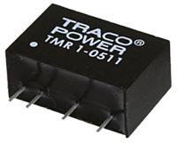 tmr-1-0522 TRACOPOWER TMR 1 DC-DC Converter, ±12V dc/ ±42mA Output, 4.5 → 9 V dc Input, 1W, Through Hole, +85°C Max Temp