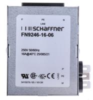 fn9246-16-06 Schaffner 16A, 250 V ac Male Panel Mount IEC Filter FN9246-16-06, Faston