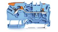 2102-5204 WAGO  TOPJOB S, 2102 Series Blue, 2.5mm², Single-Level, Push-In Cage Clamp Termination, ATEX, IECEx