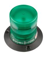 907-6037 RS PRO Green Flashing Beacon, 10 → 100 V dc, Surface Mount, Wall Mount, LED Bulb, IP56