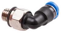 qsml-m7-4 Festo QS Series Elbow Threaded Adaptor, M7 Male to Push In 4 mm, Threaded-to-Tube Connection Style, 186352