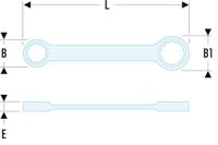 5926x28 Facom 59 Series Ring Spanner, 26mm, Metric, Double Ended, 270 mm Overall