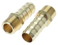 0123-16-21 Legris Brass Pipe Fitting, Straight Threaded Tailpiece Adapter, Male R 1/2in to Male 16mm
