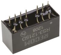 rs3-1215d Recom RS3 DC-DC Converter, ±15V dc/ ±100mA Output, 9 → 18 V dc Input, 3W, Through Hole, +71°C Max Temp -40°C Min