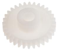 521-7326 RS PRO POM 32 Teeth Spur Gear, 0.8 Module, 6mm Bore Diam, 25.6mm Pitch Diam, 12mm Hub Diam