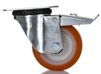 20029-fr LAG Braked Swivel Castor Wheel, 200kg Capacity, 100mm Wheel