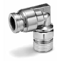 kqg2l04-02s SMC KQG2 Series Elbow Threaded Adaptor, R 1/4 Male to Push In 4 mm, Threaded-to-Tube Connection Style