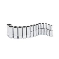 80554 GearWrench 14-Piece Metric 3/8 in Deep Socket Set , 6 point