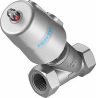 vzxf-l-m22c-m-b-g1-240-m1-v4v4t-50-10 Festo Angle Seat type Pneumatic Actuated Valve, BSP 1in, 10 bar