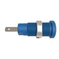 rs-seb-8660-ni-bl Schutzinger Blue Female Banana Connector, 2mm Connector, Tab Termination, 10A, 600V, Nickel Plating