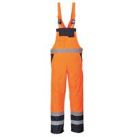 s489orrxxxl Portwest Orange/Navy Reusable Bib & Brace, 3XL