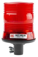 907-6028 RS PRO Red Flashing Beacon, 10 → 100 V dc, DIN Mount, Tube Mount, LED Bulb, IP56