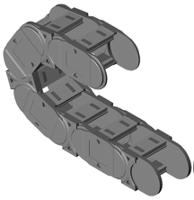 e432101500 Igus E4.32, e-chain Black Cable Chain - Flexible Slot, W100 mm x D54mm, L1m, Igumid G