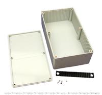 1591egy Hammond 1591 Series Grey Flame Retardant ABS Enclosure, IP54, Grey Lid, 191 x 110 x 61mm