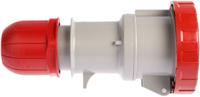 3183247 Scame IP66, IP67 Red Cable Mount 3P + N + E Industrial Power Socket, Rated At 32A, 415 V