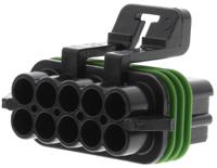 12065425 Delphi, Metri-Pack 150 Automotive Connector Socket Black Cable Mount 10 Way, Crimp Termination