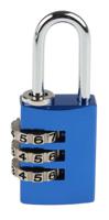 14520-blue ABUS 145/20 Combination Weatherproof Aluminium, Steel Safety Padlock, 3mm Shackle, 20mm Body