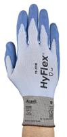 11-518vp-06 Ansell HyFlex 11-518 Blue Nylon Glove, Size 6, Polyurethane Coating