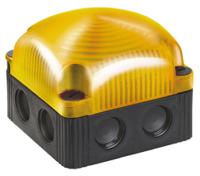 85332055 Werma BWM 853 Series Yellow Flashing Beacon, 24 V dc, Wall Mount, LED Bulb, IP66, IP67
