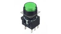 lb1l-m1t64g Idec LB1L Series Illuminated Push Button Switch, Panel Mount, 16mm Cutout, Green LED, 24V, IP65