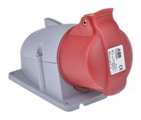 2cma193115r1000-416rs6 Amphenol Industrial, Easy & Safe IP44 Red Wall Mount 3P + N + E Right Angle Industrial Power Socket, Rated At 16A, 415 V