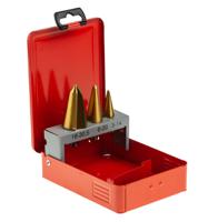 221-579 RS PRO 3-Piece Step Drill Bit Set for Metal, 30in Max, 3mm Min, HSS Bits
