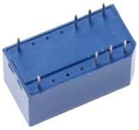 dil24-2c90-63l Meder PCB Mount Reed Relay, 24V dc Coil, DPDT, 175V dc Max, 0.5 A Max, 2000Ω