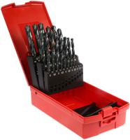 a190-204 Dormer 25-Piece Twist Drill Bit Set for Multi-Material, 13mm Max, 1mm Min, HSS Bits