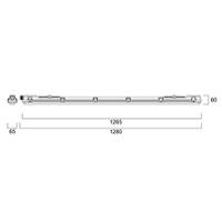 90068 Sylvania 13.3 W LED Batten Light, 240 V LED Batten, 1.28 m Long, IP65