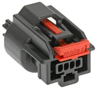 34967-4001 Molex, Mini50 Sealed Automotive Connector Socket Black Cable Mount 4 Way, Crimp Termination