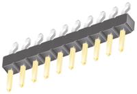 tsm-110-01-l-sh Samtec TSM Series Right Angle Surface Pin Header, 10 Contact(s), 2.54 mm Pitch, 1 Row, Unshrouded