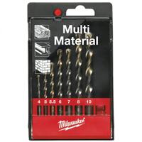 4932352836 Milwaukee 7-Piece Twist Drill Bit Set for Multi-Material, 10mm Max, 4mm Min