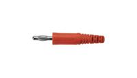fk-9-s-ni-rt Schutzinger Red Male Banana Plug, 4 mm Connector, Screw Termination, 32A, 33 V ac, 70V dc, Nickel Plating