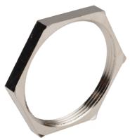 52103270 Lapp Silver Nickel Plated Brass Cable Gland Locknut, PG36 Thread