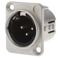 719-0300 Deltron Panel Mount XLR Connector, Male, 50 V ac, 3 Way, Silver Plating